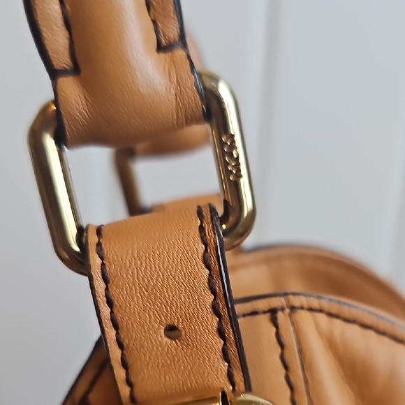 MCM HANDLE BAG VISETOS HOBO / CALF LEATHER COGNAC - Picture 6 of 17